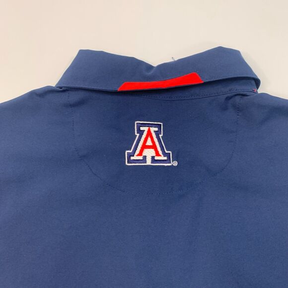 Nike Arizona Wildcats Polo Shirt Men XS Extra Small Navy Blue FitDry Performance - Picture 10 of 13